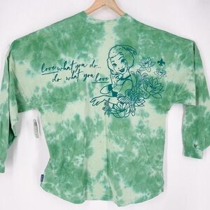 Disney's princess Tiana Green Tie-Dye spirit jersey Shirt size medium new